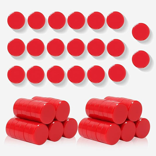 Fridge Magnets - 80Pcs Cute Mini Refrigerator Magnets for Classroom Organization, Kitchen Memo & Office Decor, Round Small Strong Heavy Duty Magnets for Whiteboards Fridge Adults Locker (Red)