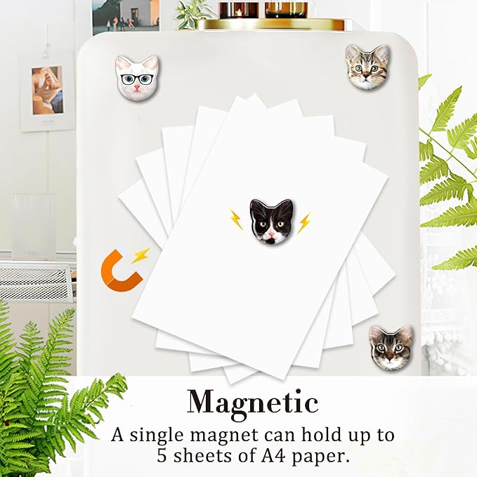 MORCART Cat Magnets for Fridge, Cute Magnets for Refrigerator Locker Whiteboard Decorative Magnetic Board Cabinets Classroom Office Cubicle School Gift for Adult 30PCS