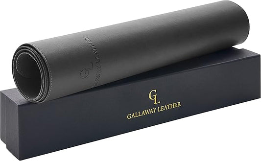 Gallaway Leather Desk Mat,Desk Writing Pad - Office Desk Pad, Large 36" x 17" Gray, Desk Mats on Top of Desks, Gift Ready Elegant Computer Desk Mat Desk Cover Desk Pad Protector PU Leather