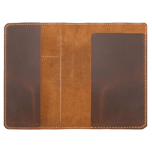 Personalized Genuine Leather Notebook Notepad Cover for TOPS The Legal Pad Writing Pads Docket 5" x 8" Cover, retro real leather portfolio folder cover organizer