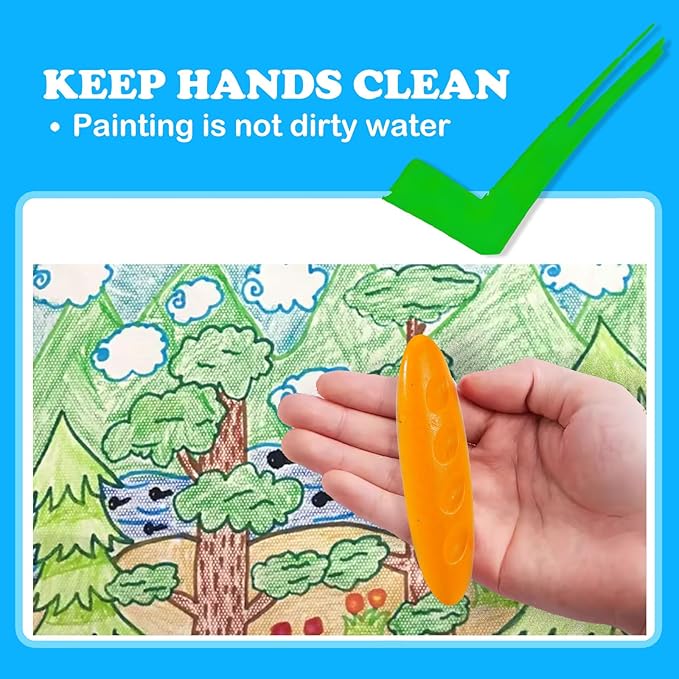 peanut crayons - washable crayon for toddlers 1-3 & kids ages 4-8, safe & non-toxic toddler crayons, perfect for creative play (36)