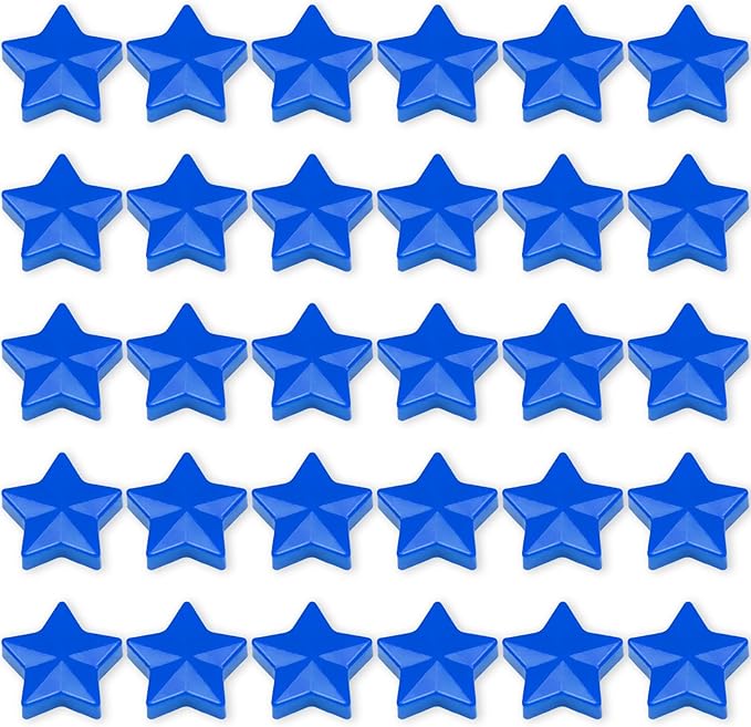 ZDZBLX 30 Pack Blue Fridge Magnets, Strong Refrigerator Magnets, Small Heavy Duty Magnets for Whiteboard, Cute Decorative Star Mini Magnet for Fridge, Office, Kitchen, Classroom, Home, Locker, Craft