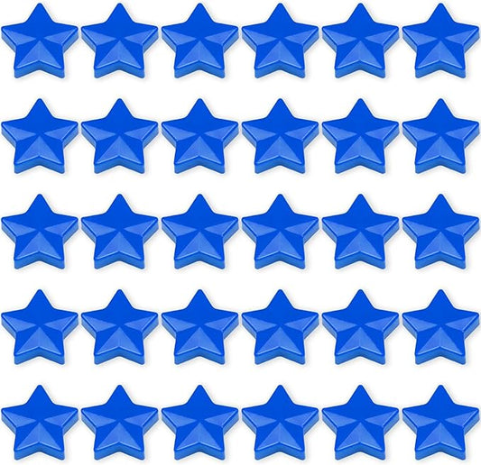 ZDZBLX 30 Pack Blue Fridge Magnets, Strong Refrigerator Magnets, Small Heavy Duty Magnets for Whiteboard, Cute Decorative Star Mini Magnet for Fridge, Office, Kitchen, Classroom, Home, Locker, Craft