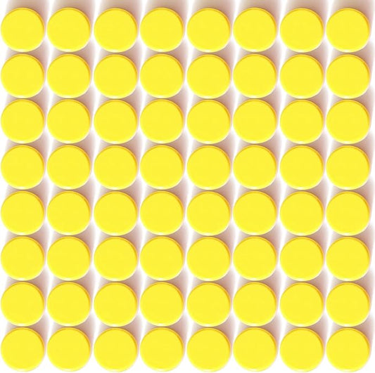 Fridge Magnets 80 Pcs, Strong Refrigerator Magnets Small Heavy Duty, Mini Round Magnets for Whiteboard, Office, Classroom, Cute Decorative Magnet for Fridge, Kitchen, Locker, Crafts (Yellow)