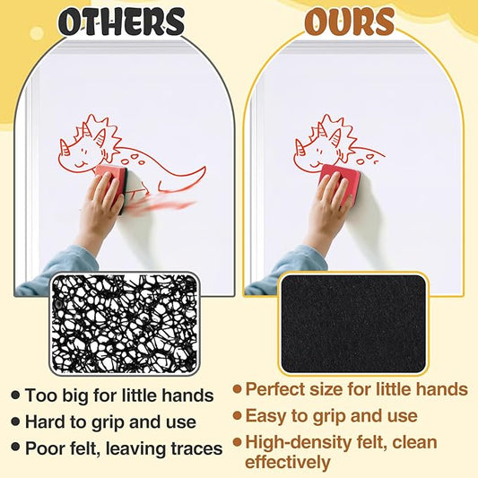 24 pcs Strong Magnetic Whiteboard Erasers - Mini Dry Erase Erasers, Small Chalkboard Cleansers Wiper for Kids and Teachers Classroom Must Haves School Supply Home and Office, Square