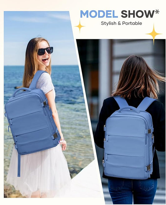 Travel Backpack for Women Airline Approved Carry on Backpack for Airplanes Mochila De Viaje Personal Item Travel Bag Spirit Airlines Personal Item Bag 18x14x8 Backpack for Traveling on Airplane