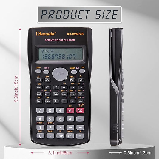 Flutesan 15 Pieces 2 Line Engineering Scientific Calculator Bulk Function Math Calculator Large Display for Student Teacher Classroom High School College School, AAA Batteries Included