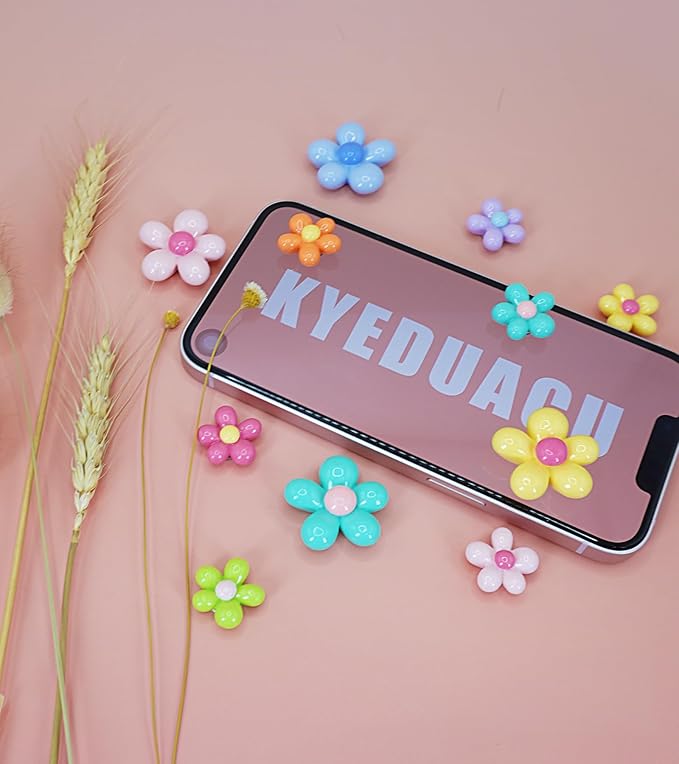16 pcs - Cute Flower Magnet, Colorful Magnet, Suitable for Refrigerator and Locker, whiteboard, and Decorative Purposes (16 pcs - Five Petal Flower)