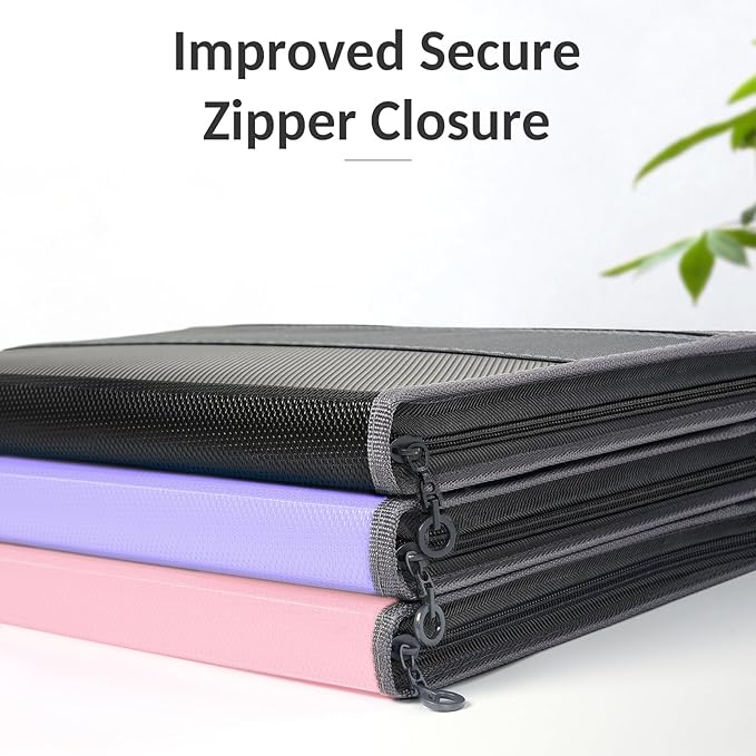 Sooez Accordion File Organizer with Safe Zipper, 8 Pocket Expanding File Folder with Front Pencil Pouch, Portable Monthly Paper Bill Tax Receipt Organizer, School Office Supplies, Letter Size, Grey
