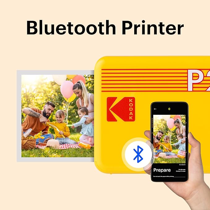KODAK Mini 2 Retro 4PASS Portable Photo Printer (2.1x3.4 inches) Initial 8 Sheets + 30 Sheets + Gift Bundle, White