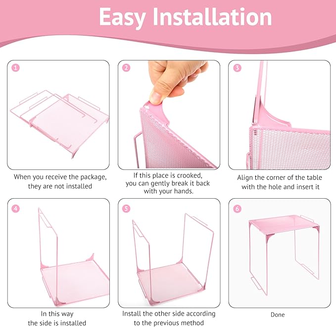 Locker Organizer Shelf and Locker Carpet Decorating Kit Suitable for School, Office Back to School Essentials (1, Light Pink)