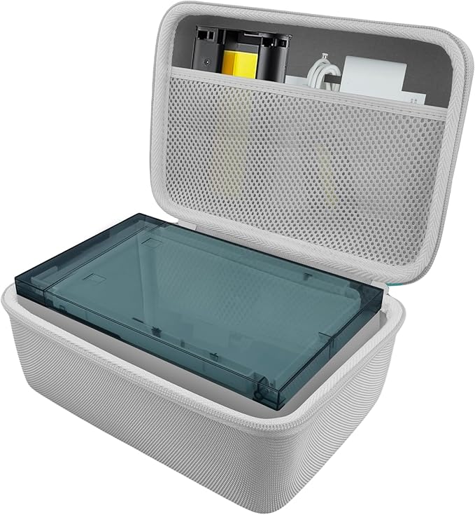 khanka Case Compatible with M100 M200 Liene 4x6'' Photo Printer, Wi-Fi Picture Printer,Case Only(White)