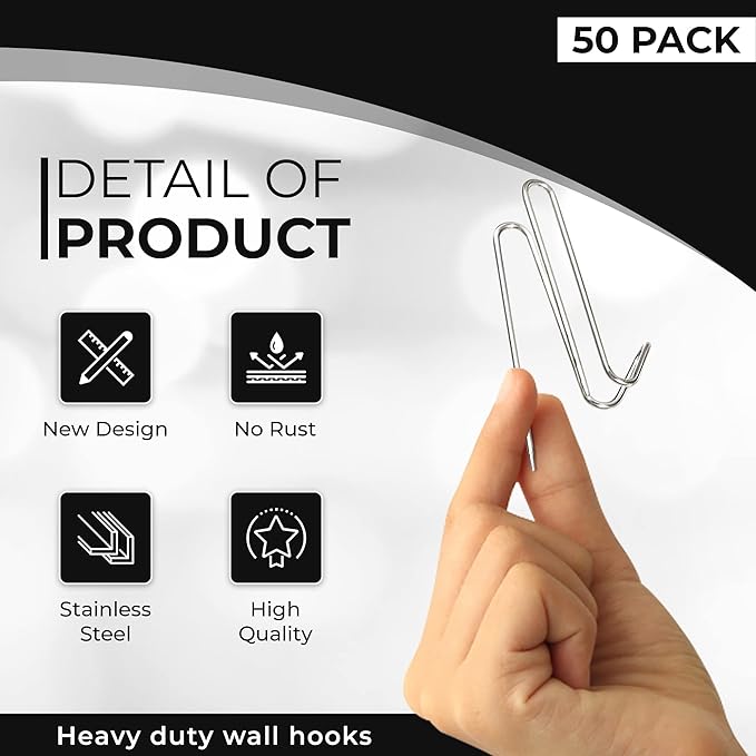 50Pcs Cubicle Hooks - Fabric Panel Wall Hooks with Clear Storage Box for Office, Home, School Decor & DIY Parties