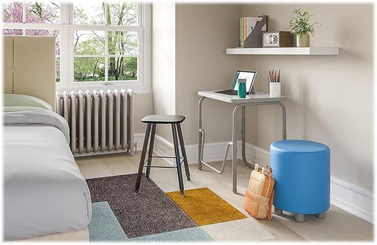 Safco Products AlphaBetter 2.0 Height – Adjustable Student Desk with Swinging Footrest Bar, Sit to Stand, 22"-30", Dry Erase
