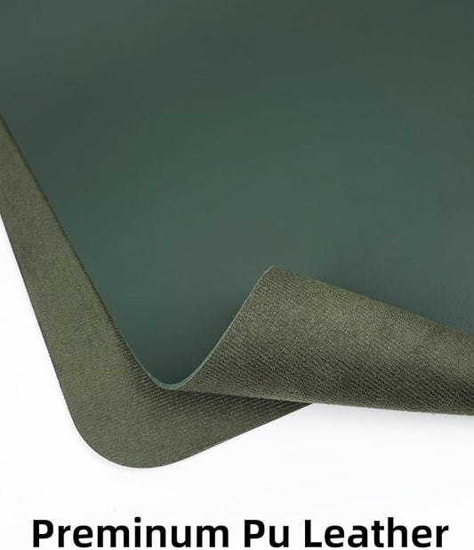 Large Desk Mat,55" x 17"Leather Desk Pad Protector,Large Mouse Pad,Office Desk Mat, Non-Slip PU Leather Desk Blotter, Laptop Desk Pad,Waterproof Desk Writing Pad for Office/Home/Decor (Dark Green)