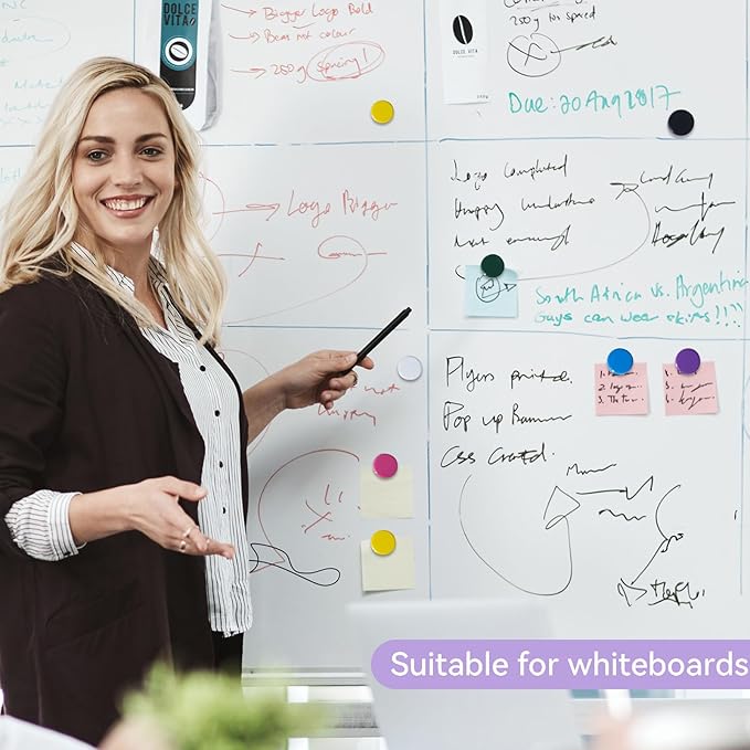 ZDZBLX Fridge Magnets, 40 PCS Strong Refrigerator Magnets in 10 Colors, Heavy Duty Small Round Magnets for Whiteboard, Locker, Classroom, Office, Cute Mini Decorative Magnets for Fridge, Home, Kitchen