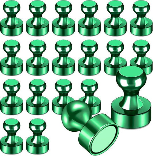 LOVIMAG Refrigerator Magnets, 20 Pack Fridge Magnets Green Strong Magnet for Whiteboard, Small Neodymium Magnet for Fridge, Ideal for Lockers, Kitchen, Office, Map,Home Decorative