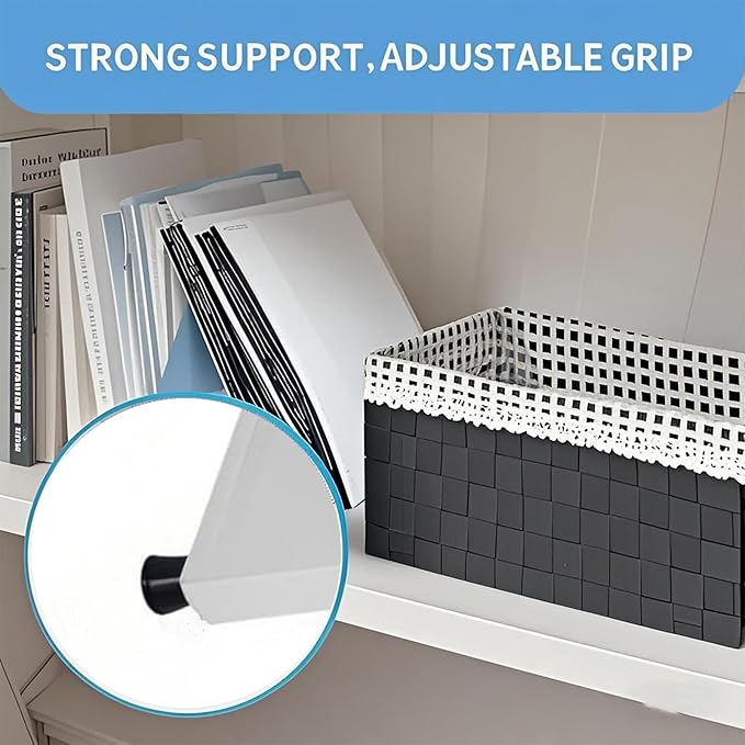 Adjustable Locker Organizer Shelf, 30LB Load-Bearing Metal Locker Shelf for Schools, Offices, Gyms, Locker Shelf Expandable to Fit Your Locker 11-18” (1, White)