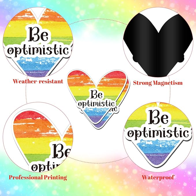 Frienda 16 Pieces Locker Magnets for Girls Cute Inspirational Magnets for Whiteboard Motivational Fridge Positivity Quote Car Sticker Waterproof Locker Classroom Home(Cute Style)