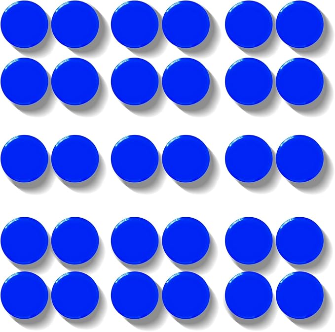 Fridge Magnets, 30 Pack Strong Small Heavy Duty Magnets, Decorative Mini Cute Round Refrigerator Magnets for Whiteboard, Crafts, Fridge, Locker, Classroom, Office,Kitchen (Blue)