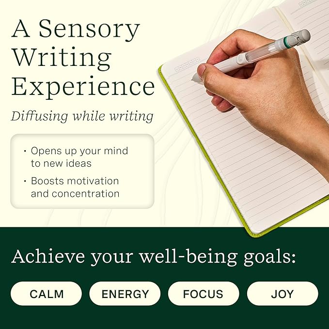 Lifelines Pen Diffuser, Herbal Garden - 1mm Black Ballpoint Pen with Scented Essential Oil Blends – Aromatherapy Diffuser & Sensory Immersion Diffuse Aroma As You Write