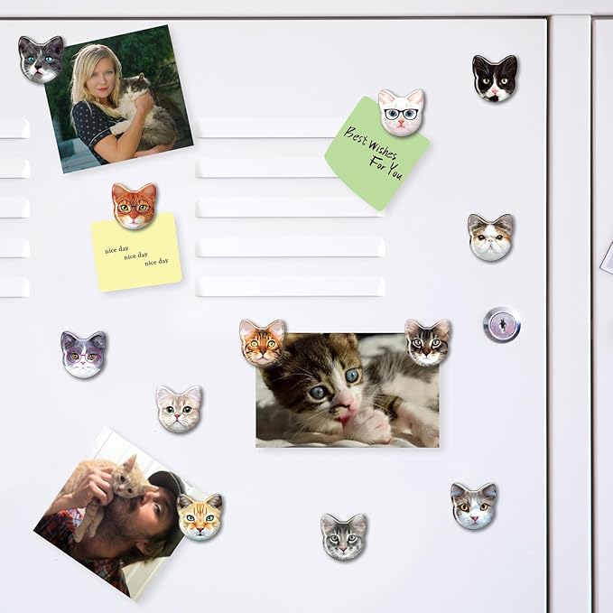 MORCART Cat Magnets for Fridge, Cute Magnets for Refrigerator Locker Whiteboard Decorative Magnetic Board Cabinets Classroom Office Cubicle School Gift for Adult 30PCS
