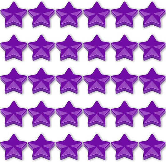 ZDZBLX 30 Pack Purple Fridge Magnets, Strong Refrigerator Magnets, Small Heavy Duty Magnets for Whiteboard, Cute Decorative Star Mini Magnet for Fridge, Office, Kitchen, Classroom, Home, Locker, Craft