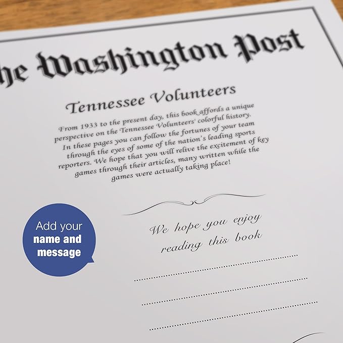 Signature gifts Personalized College Football Newspaper History Book, A3 Large Deluxe Hardcover - College Football Fan, Alumni, Students Keepsake Gift