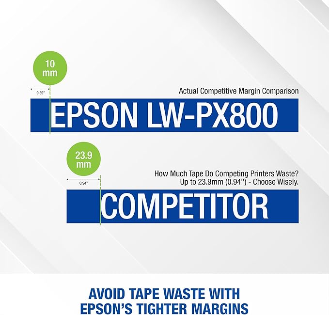 LABELWORKS Epson LW-PX800 Industrial Wireless Label Maker - Desktop Label Printer Compatible with Large Variety of Tape Types
