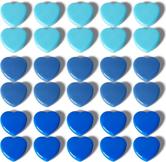 30PCS Heavy Duty Fridge Magnets - Small Cute Refrigerator Magnets for Whiteboard, Lockers & Kitchen, Cute Strong Magnets - Mini Decorative Magnet for Home, School, Office, Crafts, Locker (Blue)