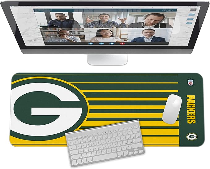 SOAR NFL Unisex Multifunctional Desk Mat for Desktop, (31.5"x12") - Ultra Soft Fabric with Non-Slip Rubber Backer - Water Resistant & Durable Nylon Stitching - Officially Licensed NFL, Desk Pad