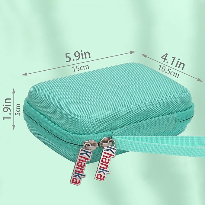 khanka Hard Travel Case Compatible with Liene 2x3” Photo Printer- Mini Instant Portable Photo Printer,Case Only (Green)