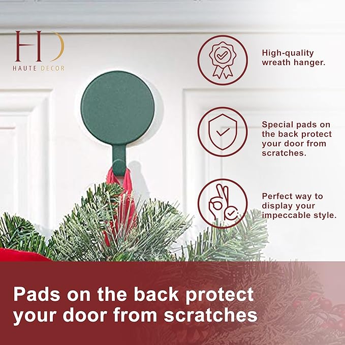 Haute Decor Attract Magnetic Hanger, 1 Pack - Strong Magnet Hook for Metal Doors and Surfaces