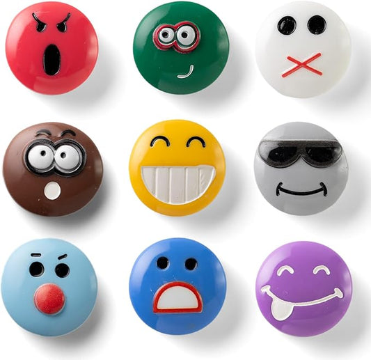 16 or 9-Pack 3D Fridge Magnets - Vibrant Resin Expressions with Strong Neodymium Magnets, Smooth Finish & Flat Back Design