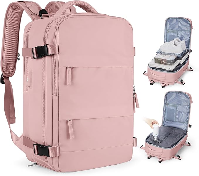 coofay Vacuum Backpack Travel with Pump Vacpack Travel Backpack with Vacuum System Compression Backpacks