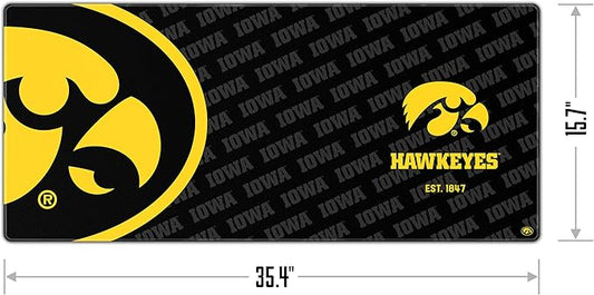 YouTheFan NCAA Iowa Hawkeyes Logo Series Desk Pad
