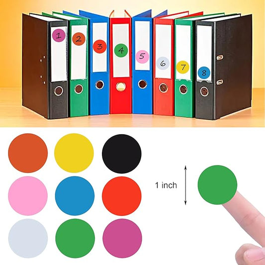 1000 Pieces 1 Inch Round Color Coding Labels Writable Circle Dot Labels Self Adhesive Color Round Stickers for Inventory Home Organize, File Classification(2 Rolls, Green)