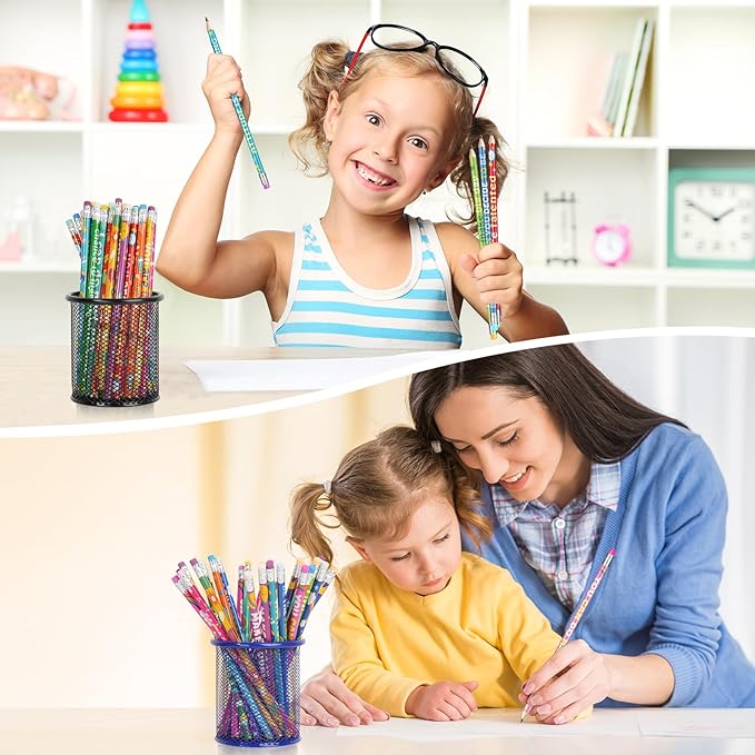 200 Pcs Motivational Pencils Bulk, Rainbow Inspirational School Pencils for Classroom, Cute Pencil with Encourage Positive Sayings, Back to School Supplies for Kids Student Teacher Classroom Reward