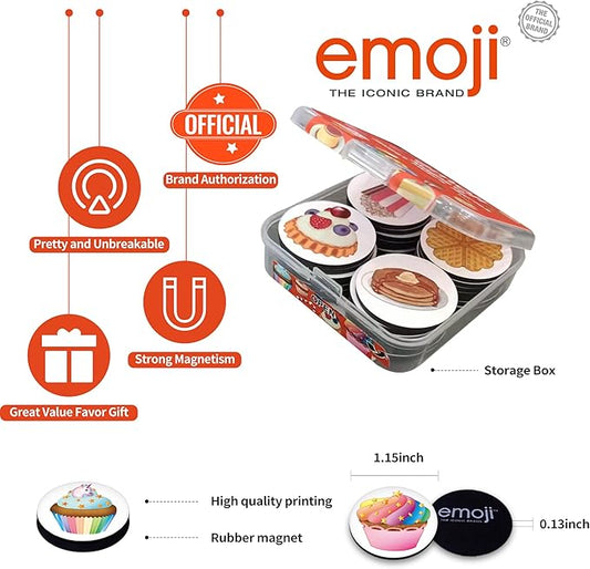 MORCART 28PCS Emoji Sweet Hours Fridge Magnets - Cute Funny Refrigerator Magnets - Whiteboard Locker Decorative Magnets - Magnets for Office and Kitchen - Gifts for Women and Men