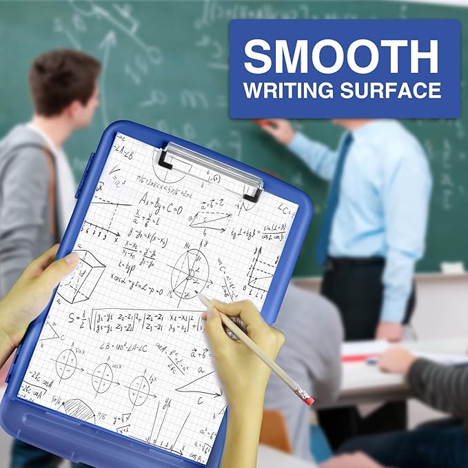 Sooez Clipboards with Storage, High Capacity Clip Boards 8.5x11 with Storage, Heavy Duty Nursing Clipboard Folder, Plastic Clipboard with Pen Holder for Women Teachers Work, School & Office Supplies