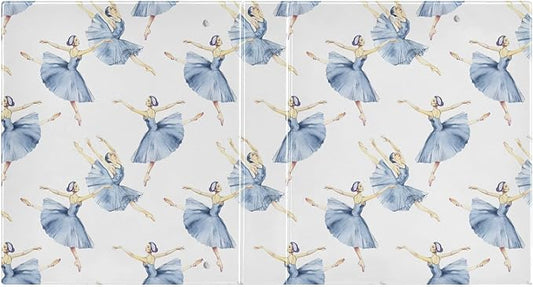 Ballet Dancer Decorative 3 Ring Binder 1.5 Inch Large View Binders with Pockets File Organizer for Office College School, 2 Pack