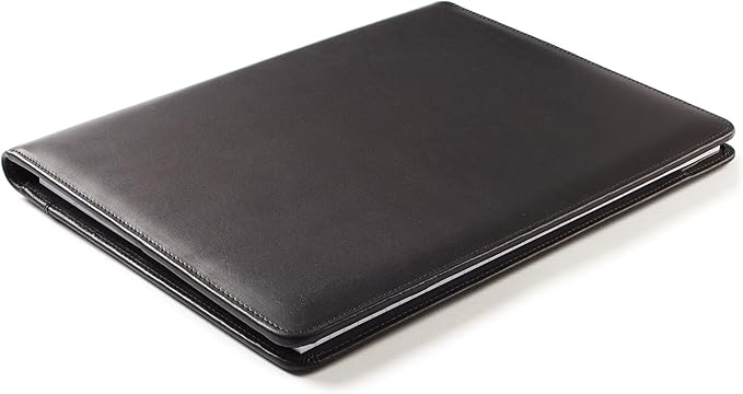 Leatherology Premium Black Oil Standard Padfolio with Pen Loop