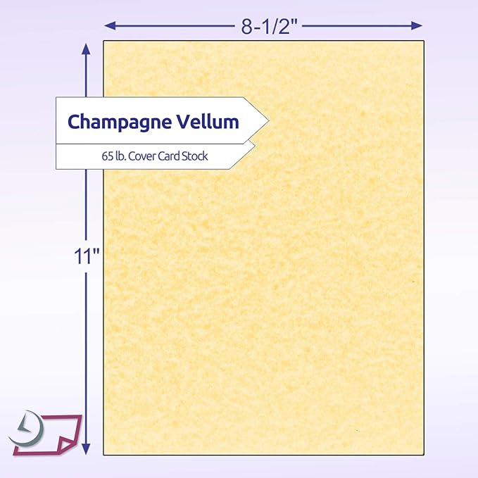 NextParch 8-1/2" x 11" (Letter Size) 65 lb. Parchment Cover Card Stock (Champagne)