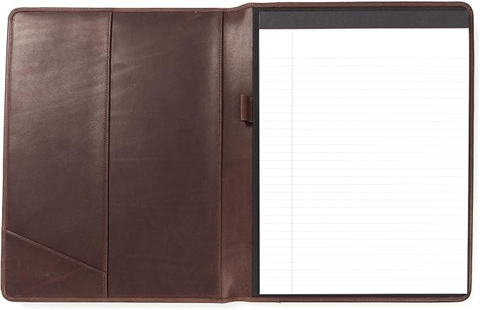 Leatherology Premium Mahogany Standard Padfolio with Pen Loop