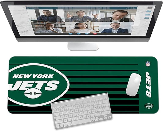 SOAR NFL Unisex Multifunctional Desk Mat for Desktop, (31.5"x12") - Ultra Soft Fabric with Non-Slip Rubber Backer - Water Resistant & Durable Nylon Stitching - Officially Licensed NFL, Desk Pad