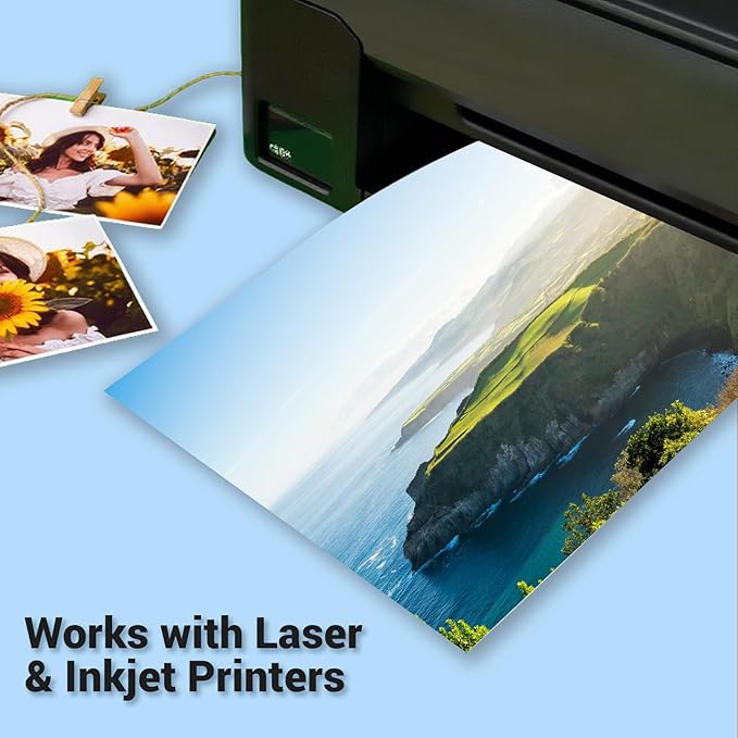 White Cardstock 8.5 x 11, Thick Printer Paper 75 lb/200 gsm, 120 Sheets Card Stock, Heavy Card stock, CardStock Paper for Invitations, Diy Cards, Business Cards, Menus, Crafts, Drawing etc