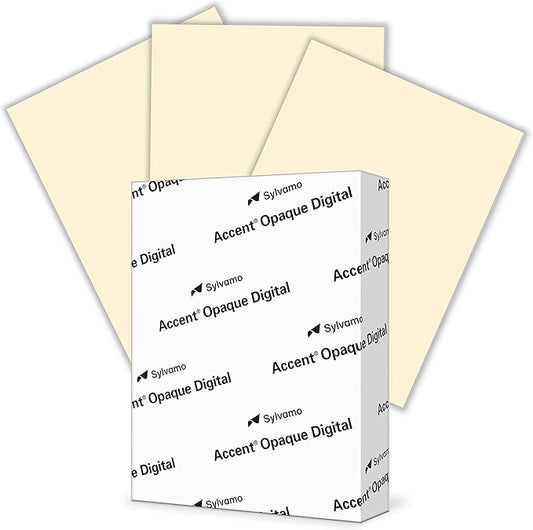 Accent Opaque Cream Printer Paper, 8.5” x 11” 24lb Bond/60lb Text Copy Paper – 500 Sheets (1 Ream) – Premium Computer Paper with Smooth Finish – 97 Bright, 89gsm – Warm White Copy Paper – 188123R