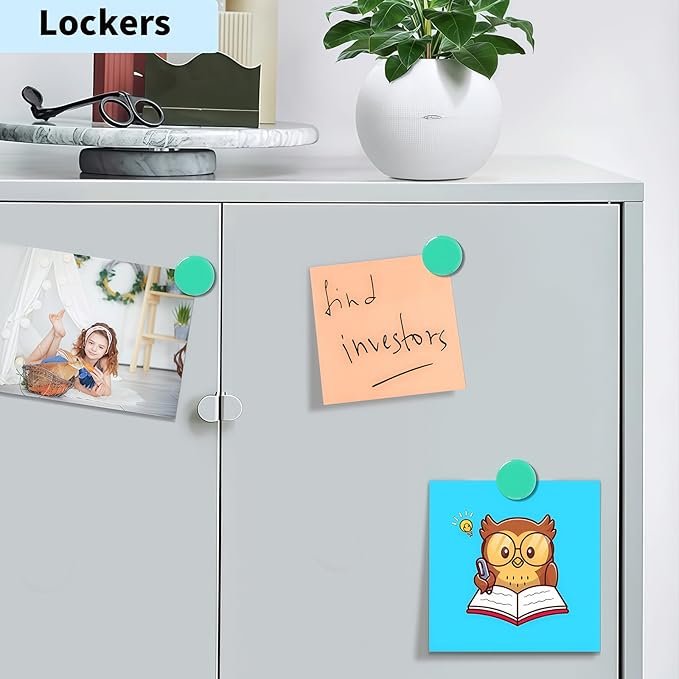 Fridge Magnets, 30 Pack Strong Small Heavy Duty Magnets, Decorative Mini Cute Round Refrigerator Magnets for Whiteboard, Crafts, Fridge, Locker, Classroom, Office,Kitchen (Green)