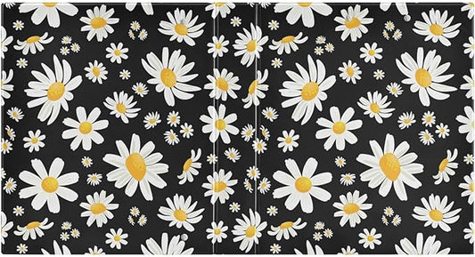 Cute Daisy Flowers Decorative 3 Ring Binder 1.5 Inch Large View Binders with Pockets File Organizer for Office College School, 2 Pack