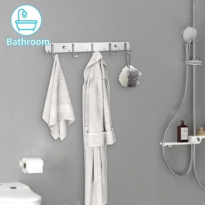 Wall Mount Coat Hooks,(2-Pack) Hat Rack Wall Mount, Simple Towel Hooks